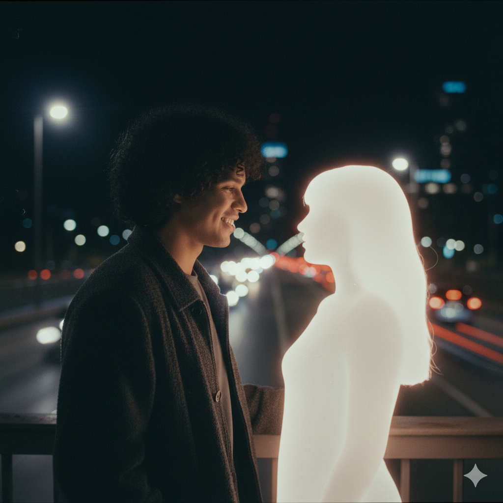 Retro Cinematic Bridge Encounter