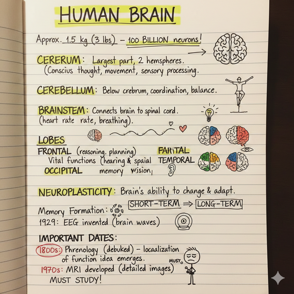 Handwritten Student Study Notes on Lined Paper