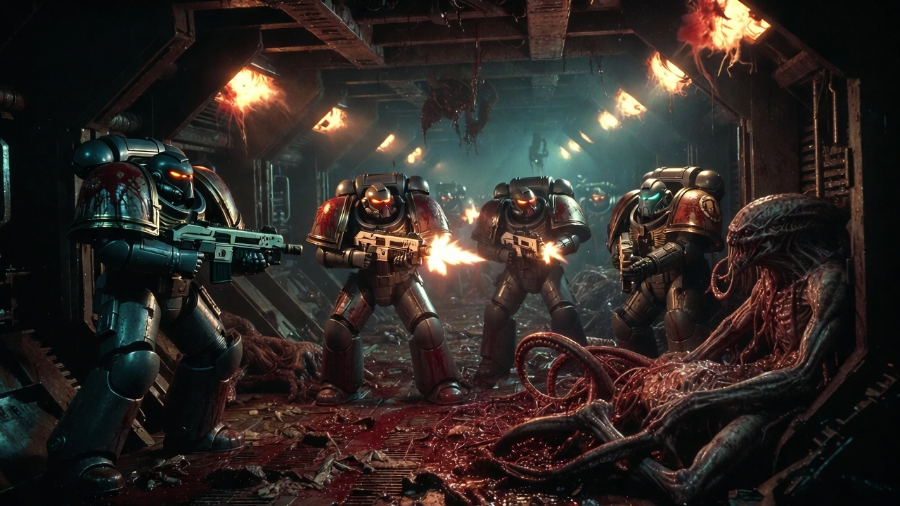 Cinematic - Space Marines vs. Aliens