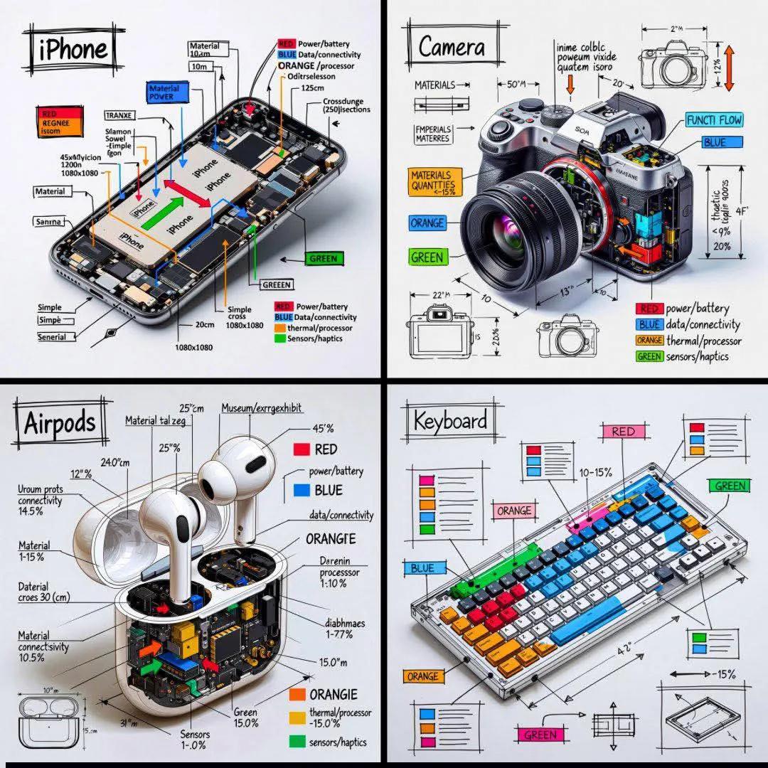 Isometric Technical Teardown Infographic Prompt