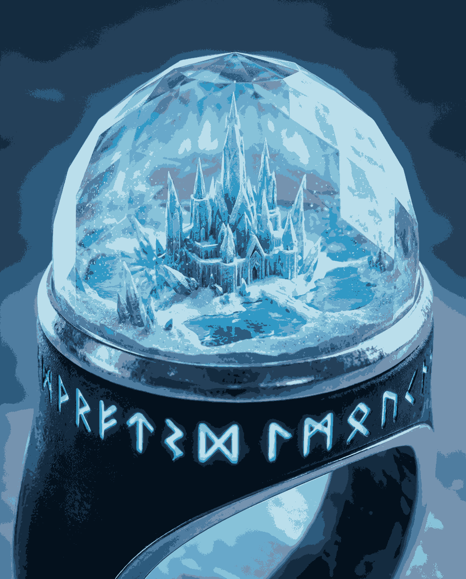 Frozen Citadel: 8K Hyper-Realistic Micro-World Ring